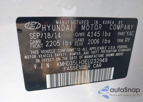 2014 Hyundai Elantra Gt from USA, damaged, VIN KMHD35LH3EU232949